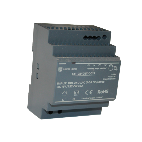 Блок питания на DIN-рейку 82.5 Вт 7.1 А 12В Днепр