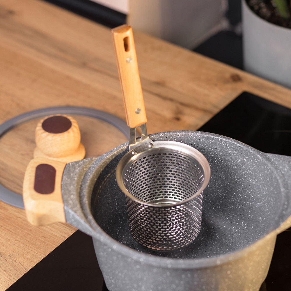 Сито з нержавіючої сталі для фритюру та варіння 10х8 см HP-19-25 Коломия - фото 7