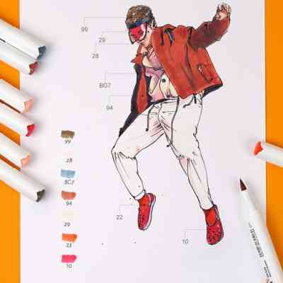 Художественный маркер Arrtx Спиртовые Oros 80 цветов (LC302406) Винница