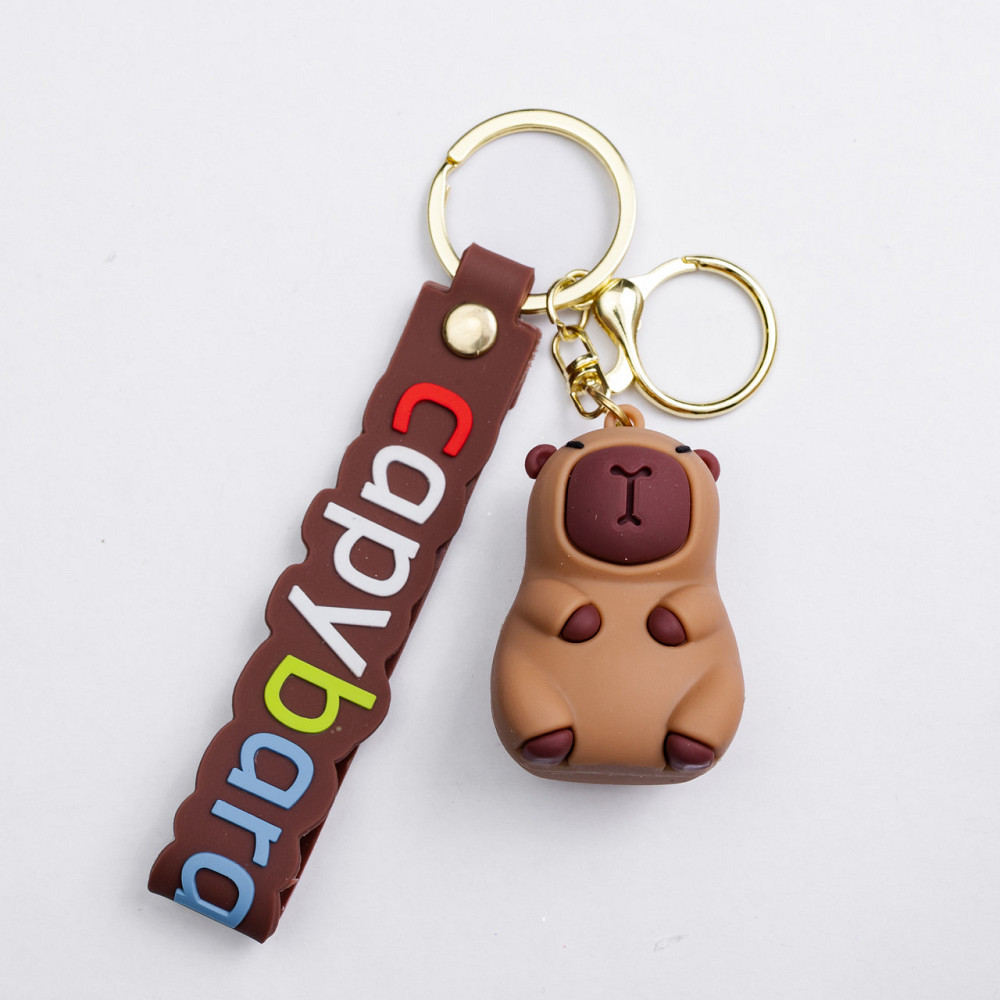 Брелок-капибара з силікону для ключів та сумки Київ - фото 3