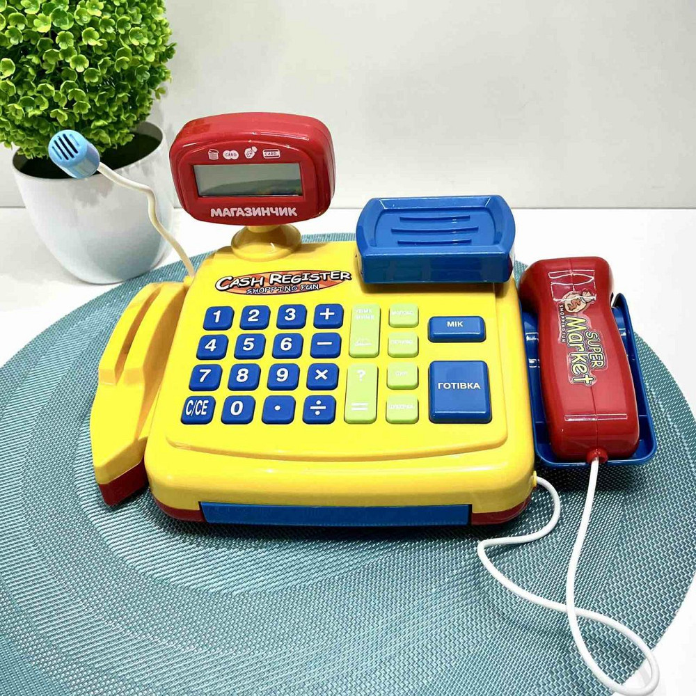 Дитячий ігровий касовий апарат Limo Toy з продуктами калькулятором мікрофоном та сканером (7018-UA) Чернігів - фото 6