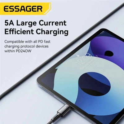 Дата кабель USB-C to USB-C 2.0m 240W Essager (EXCTT3-CGA0G-P) Вінниця - фото 8