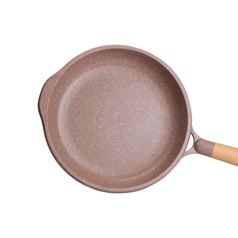 Алюмінієва сковорода 2,8 л з мармуровим антипригарним покриттям Ø 28 см, товсте дно MGC кавовий HP-4-420CO Коломия - фото 4