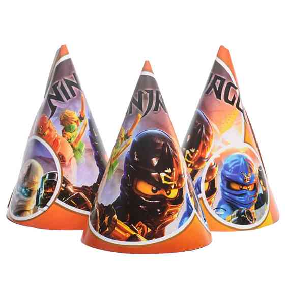 Ковпак святковий "Для хлопчиків Ніндзяго №11" 7003-0027, 15см, в упаковці 20 шт Вінниця