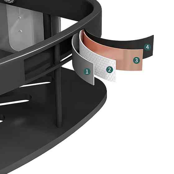 Кутова полиця у ванну (28х21х4,3 см) 1шт, Чорна / Органайзер для ванної / Полиця настінна металева Київ