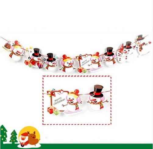 Новогодняя гирлянда Снеговики 280 см разноцветный Киев