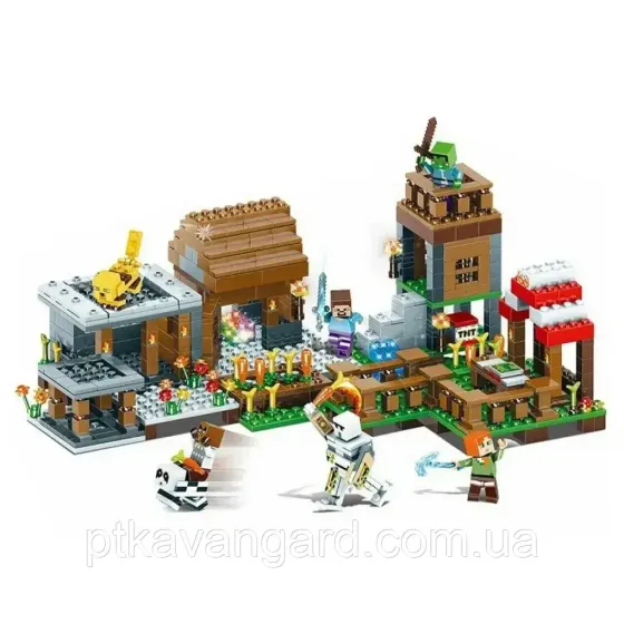 Конструктор Майнкрафт село з мешканцями 778 деталей My World LD600 LED-підсвічування Хмельницький
