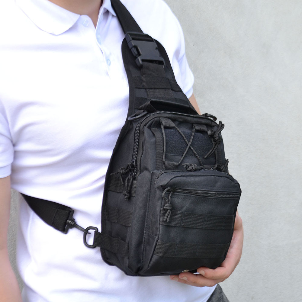 Плечевая мужская вместительная сумка, Мужская тактическая армейская нагрудная сумка UL-61 Львов - изображение 7