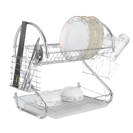 Сушарка для посуду двоярусна довга MR-1025-53  Basic Maestro Житомир