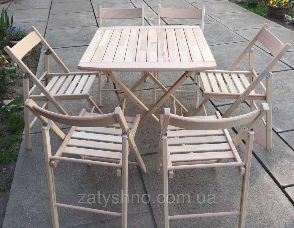 Мебель складная буковая на 6 человек Киев - изображение 3