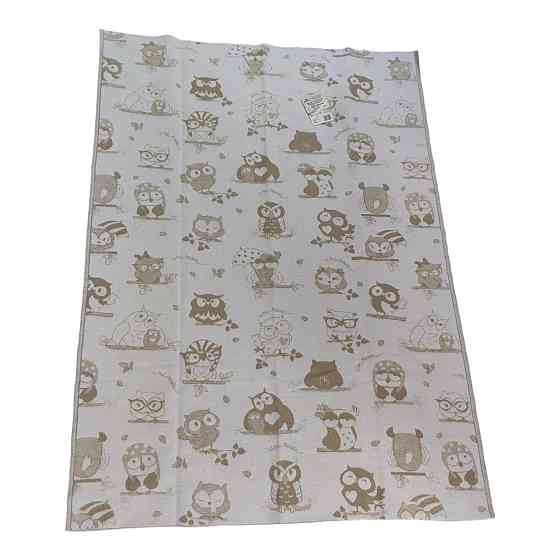 Ковдра дитяча бавовняна 100×140 бежеве їжачок Київ