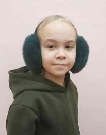 Наушники меховые детские из кролика Зеленый Харьков