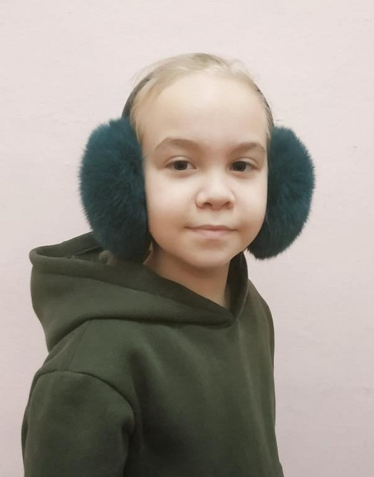 Наушники меховые детские из кролика Зеленый Харьков - изображение 4