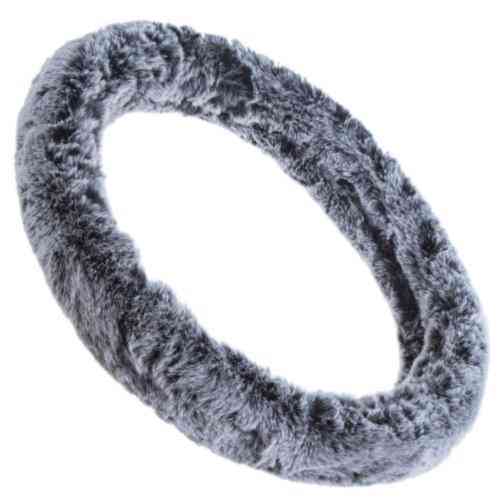 Чохол на кермо VLOD-F101 WH/D.GY M сірий-білий з хутром Харків