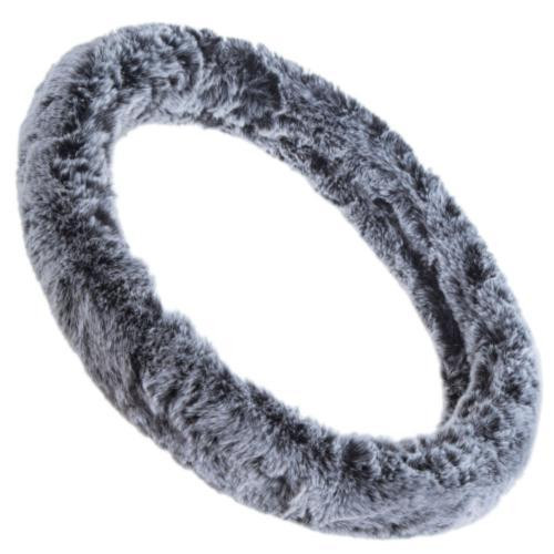 Чохол на кермо VLOD-F101 WH/D.GY M сірий-білий з хутром Харків - фото 5