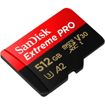 Карта памяти SanDisk 512 GB microSDXC UHS-I U3 Extreme Pro+SD Adapter (SDSQXCD-512G-GN6MA) Винница - изображение 3