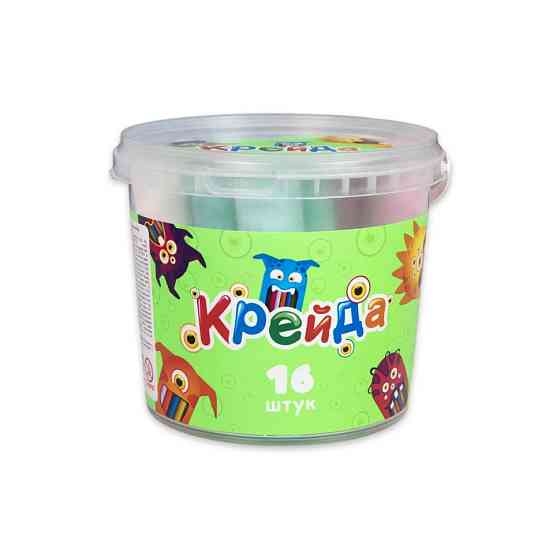 Детский набор Мел Большой круглый Strateg 50103 в ведре 16 шт Винница