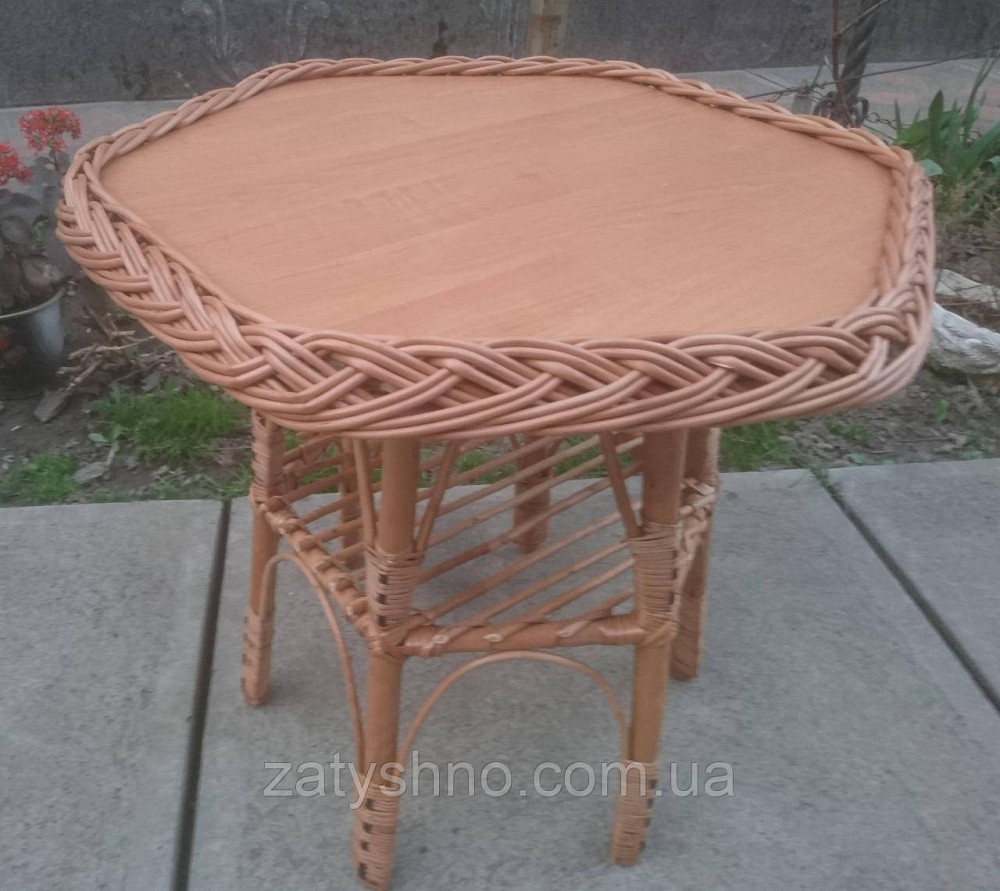 Стіл шестигранний плетений із лози Київ - фото 10