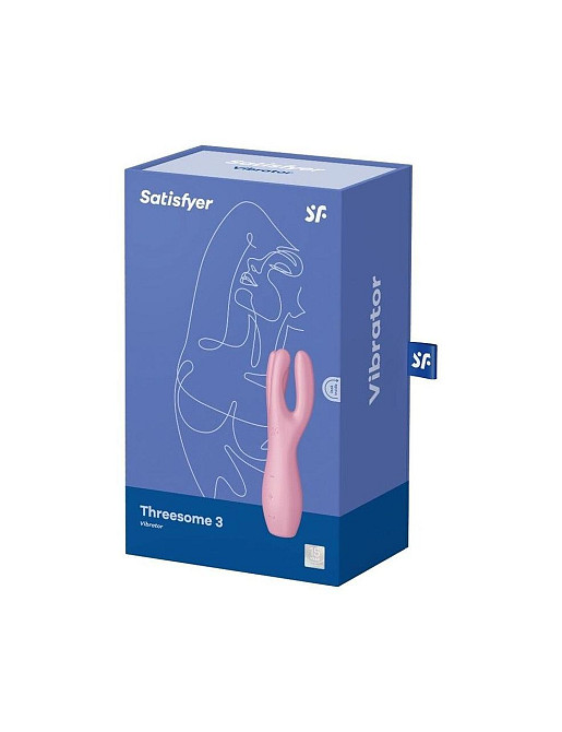 Кліторальний вібратор Satisfyer Threesome 3 Pink з трьома пальчиками Sex Aura Київ - фото 4