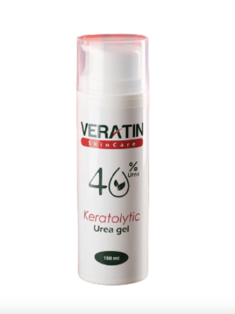 Гель від натоптишів та мозолів Keratolytic 40% сечовини Urea gel (Вератін Кератолитик), Flosvita Veratin Skin Care, 150 мл. флакон Харків