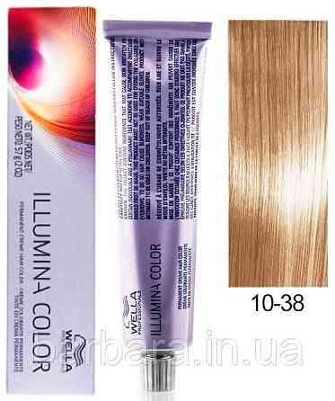 10/38 Краска для волос  Wella Illumina Сolor 10/38 яркий блонд золотисто-жемчужный Киев