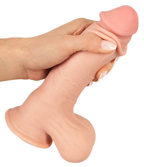 Фаллоимитатор - Nature Skin Dildo With Movable Skin, 20 см Sex Aura Киев - изображение 8
