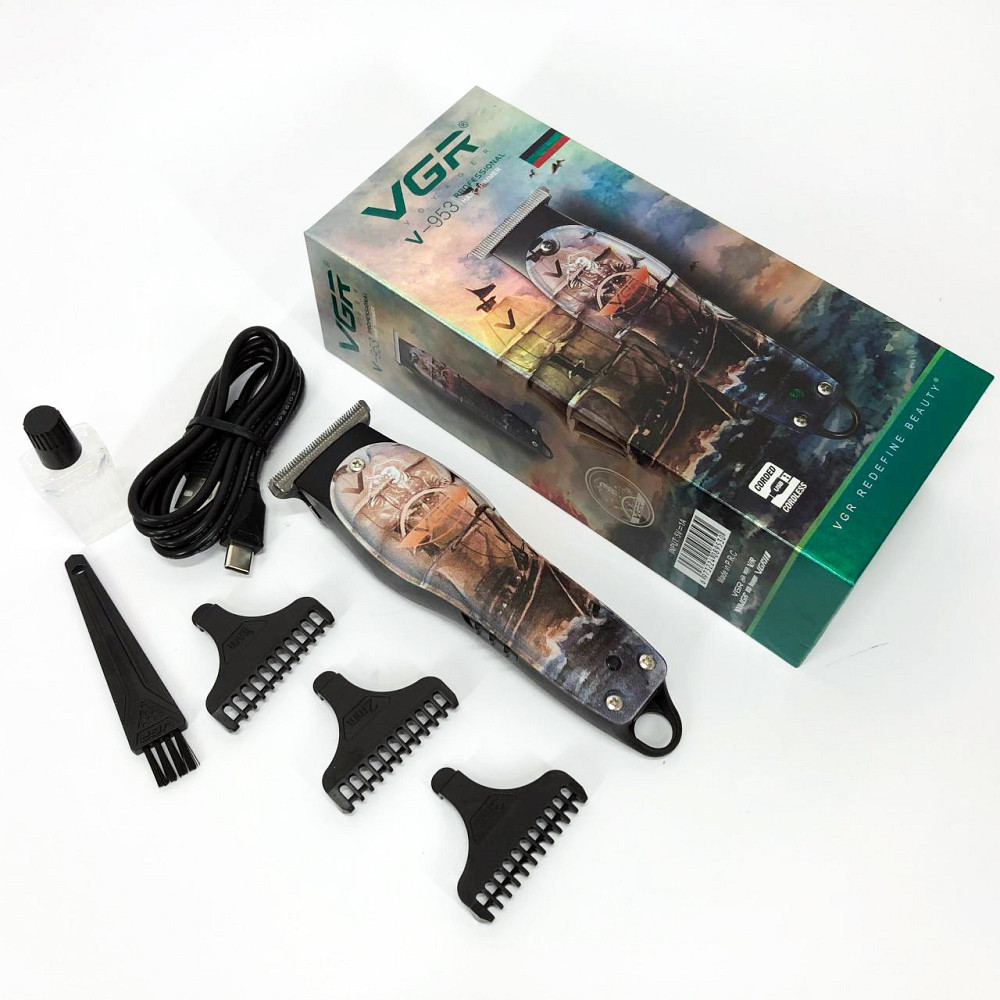 Парикмахерская машинка аккумуляторная профессиональная VGR, Водонепроницаемый триммер для стрижки JB-56 Львов - изображение 3