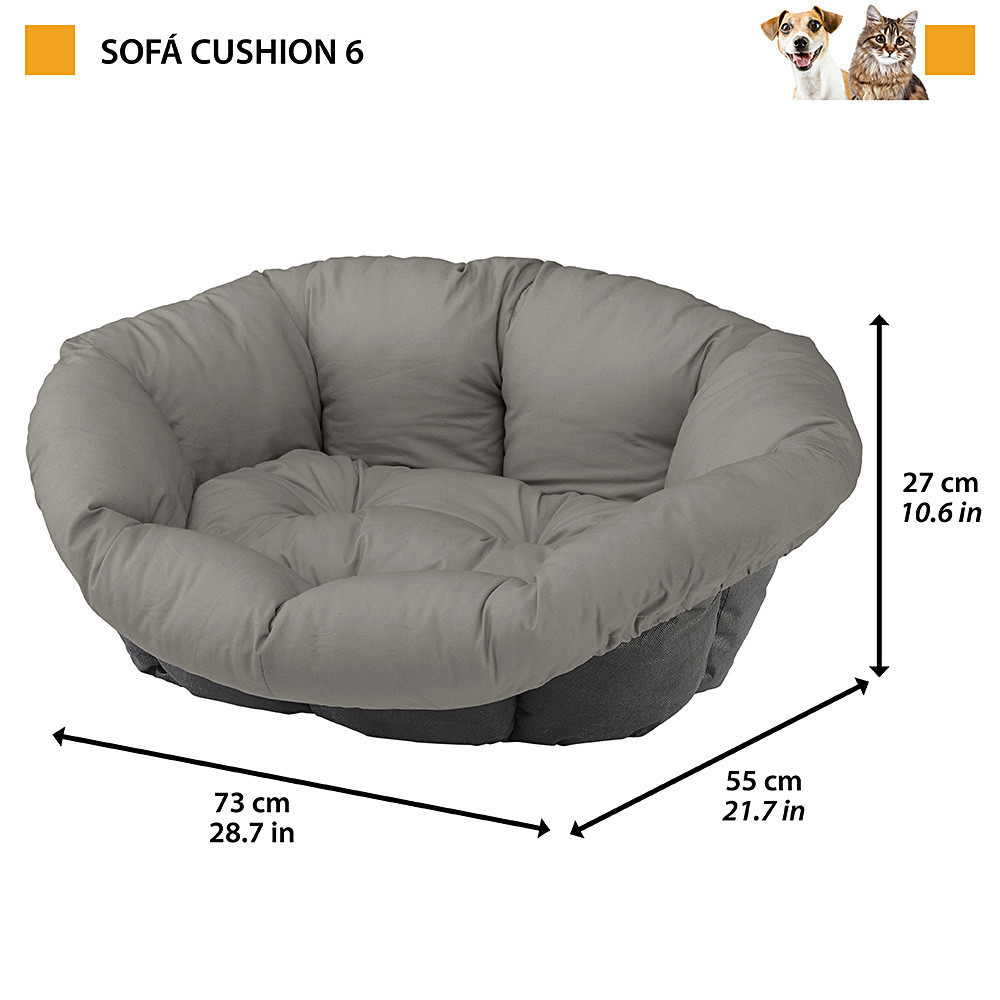 Подушка для лежака для котов и собак Ferplast Sofа' Cushion Cities (Ферпласт Софа Кушин Ситиес) 73 x 55 x h 27 см - SOFA' CUSHION 6 Запорожье - изображение 2