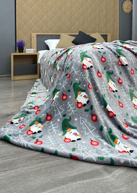 Плед-покрывало Decorator WellSoft 180х220 см с рождественским принтом (87-338) Киев - изображение 7