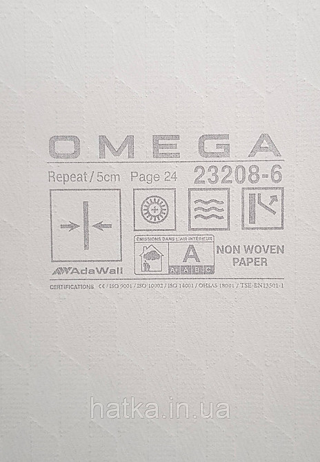 Шпалери вінілові на флізеліні AdaWall Omega1.06х10 геометрія 3д фігури роми смуги сині золотисті 23208-6 Київ - фото 4