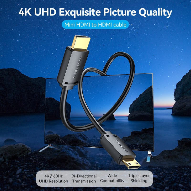 Кабель HDMI M - Mini M, 3.0 м, V2.0 4K 60Гц 18Gbps HDR Dolby Vention Винница - изображение 4