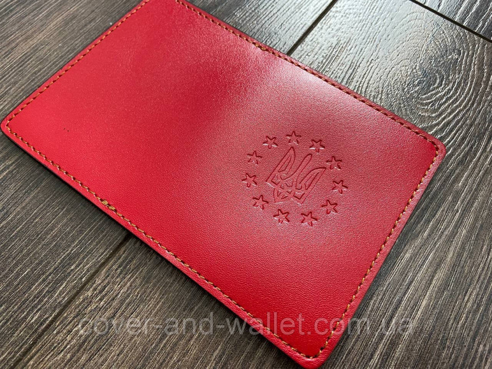 Шкіряна обкладинка для авто документів та ID-паспорта з гербом України SK3 Київ - фото 2