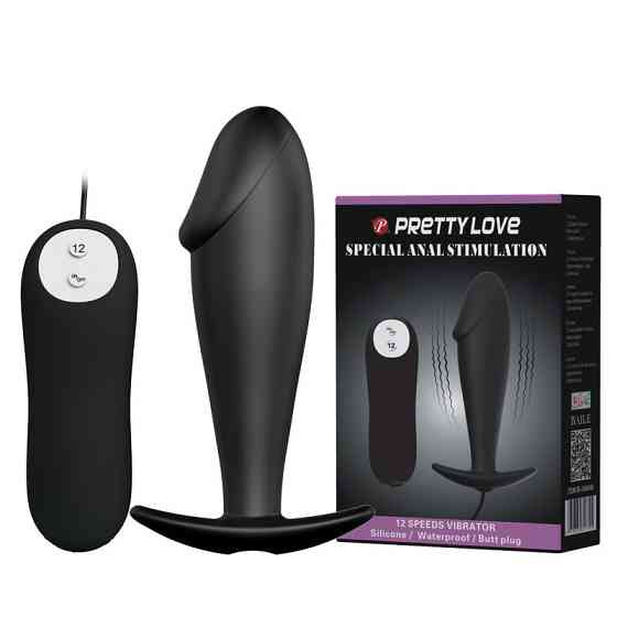 Анальна пробка - Pretty Love Special Anal Stimulation Vibrating Penis Black Sex Aura Київ