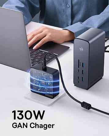 USB-хаб Baseus UnionJoy 17-Port Triple-Display  Docking Station Space Grey（USB-C to Київ