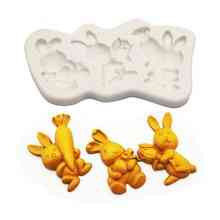 Молд силиконвый Заяц 157 на 92 мм серый Киев