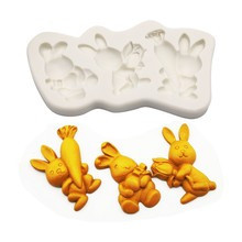 Молд силиконвый Заяц 157 на 92 мм серый Киев - изображение 5