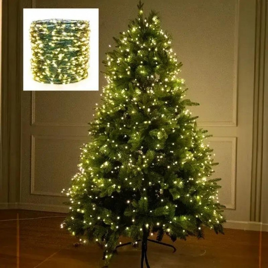 Світлодіодна гірлянда на 50 метрів зелена 500 лампочок жовта Вінниця - фото 2