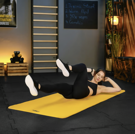 Коврик для йоги TX-019NGM NBR 1см 190х80 жовтий Київ