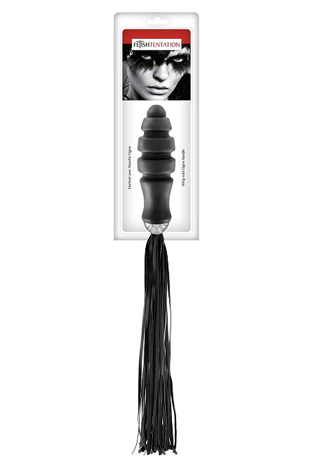 Флоггер с ручкой для проникновения Fetish Tentation Whip with Ogive Handle Sex Aura Киев - изображение 2
