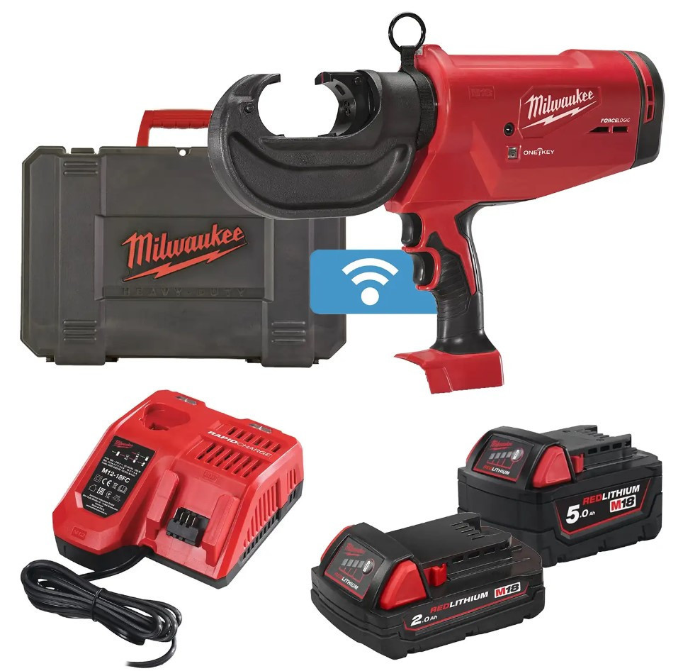 Обжимник гідравлічний акумуляторний для кабелів MILWAUKEE, M18 HCCT109/42-522C (+ЗП, 1ак.Х2Аг, 1ак.Х5Аг, кейс) Одеса - фото 1