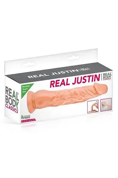 Фалоімітатор Real Body — Real Justin Flesh, TPE, діаметр 4,2 см Львів - фото 3