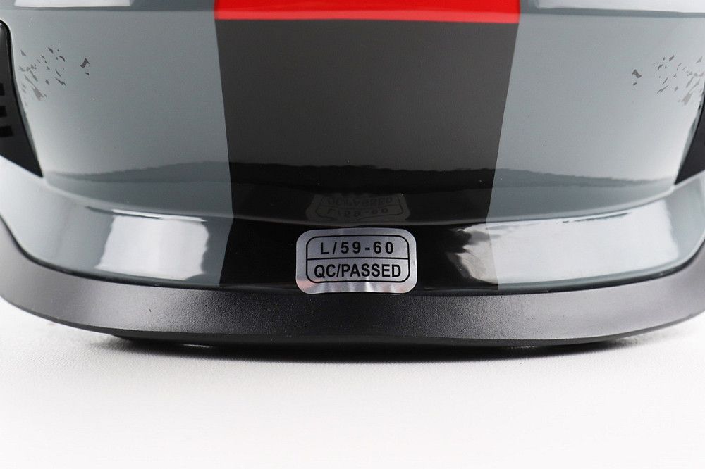 Шолом кросовий/ендуро/АТV зі склом BLD-819-7 L (59-60см), ЧОРНИЙ/СІРО-ЧЕРВОНИЙ Київ - фото 7