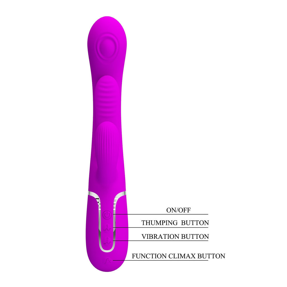 Вибратор с стимулятором клитора PRETTY LOVE - Shonia Purple 3 in 1, BW-500041 Sex Aura Киев - изображение 10