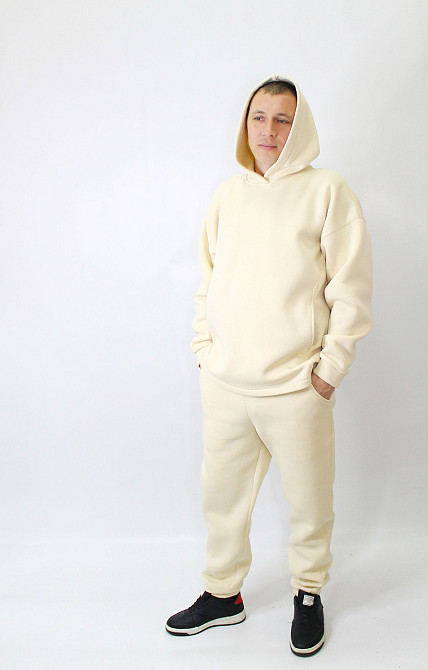 Теплый спортивный костюм мужской Молочный 46 Харьков - изображение 3