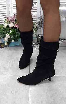 Черевики жіночі CRISMA 0795PS/4057 чорні (весна-осінь, замша натуральна) (6185) Коломия