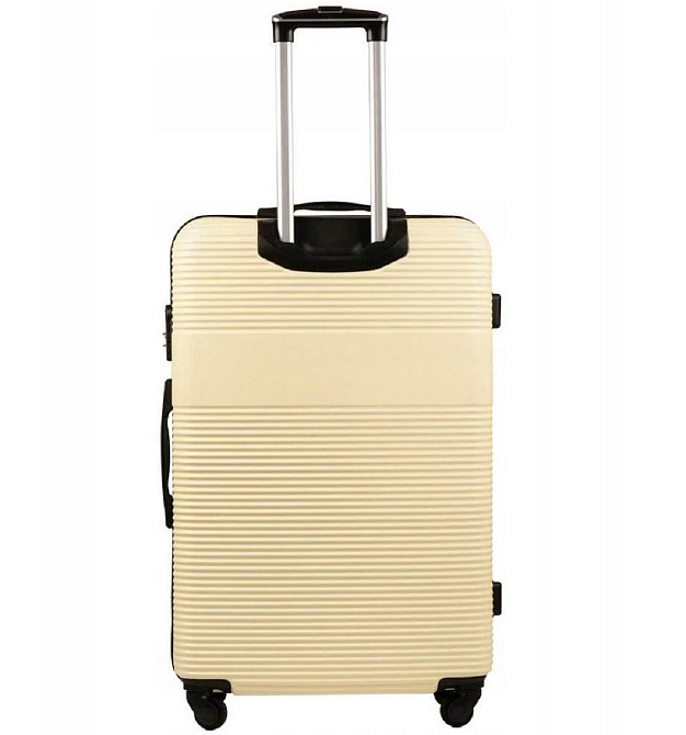 Валіза пластикова WINGS 5398 велика 75 см молочно-біла Київ - фото 8