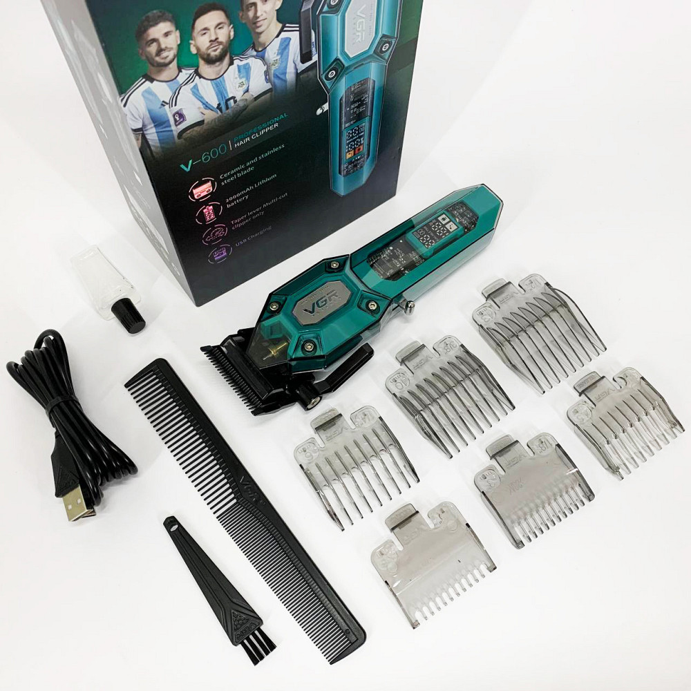 Тример для стрижки акумуляторний професійний VGR V-600, Машинка для стрижки волосся бездротова DO-92 Львів - фото 14