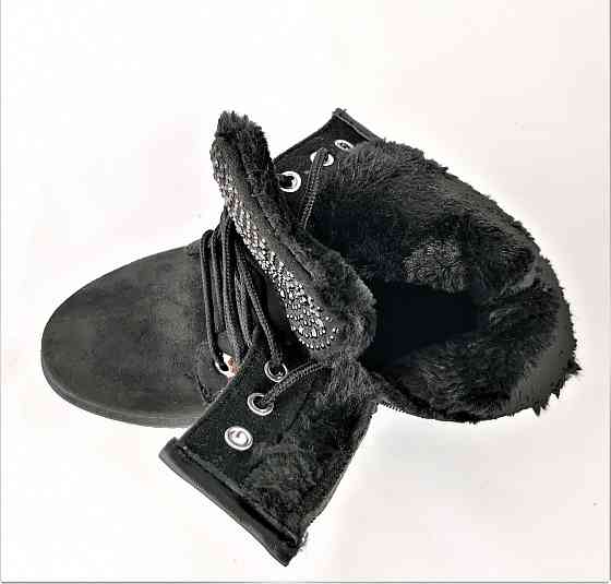 Зимові Черевики Черні Напівчоботи на хутрі Блискавки (розміри: 36) ВідеоОбзор — 820 Дніпро