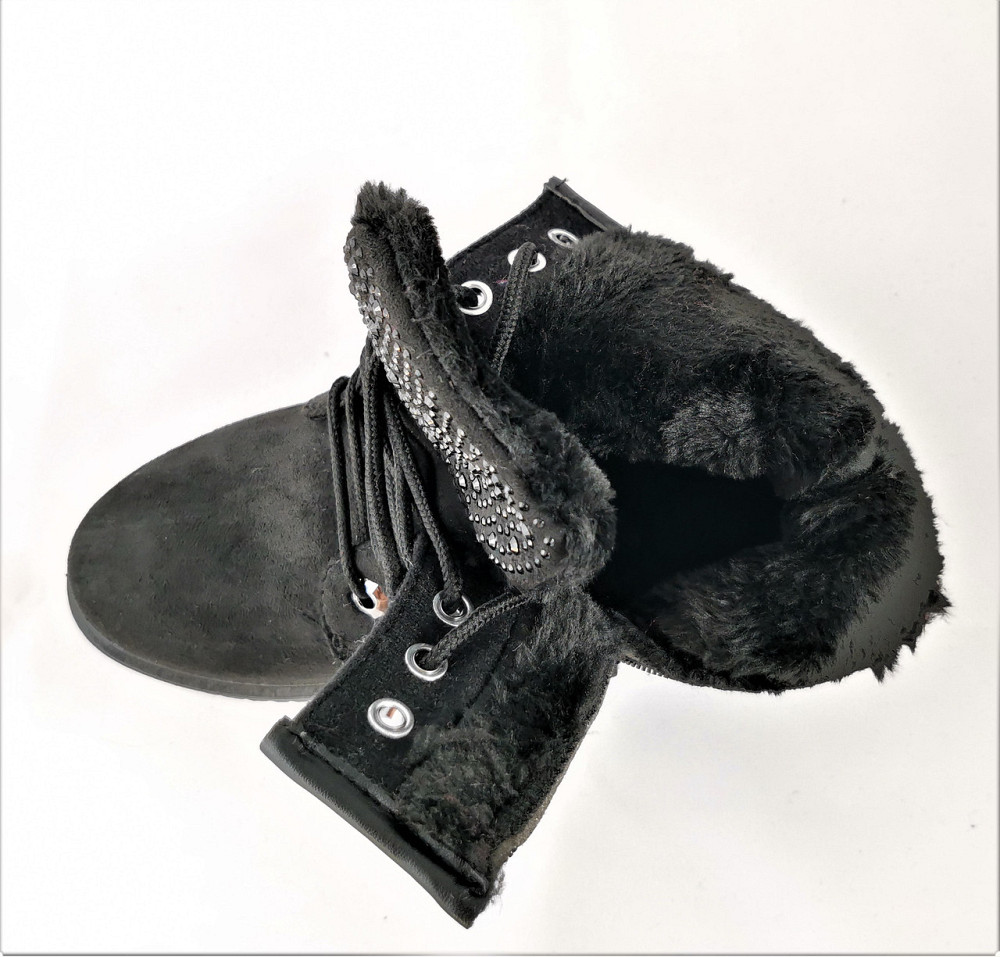 Зимові Черевики Черні Напівчоботи на хутрі Блискавки (розміри: 36) ВідеоОбзор — 820 Дніпро - фото 3