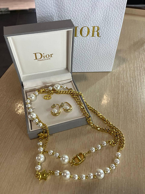 Діор набір сережки та підвіска / Dior Одеса - фото 4
